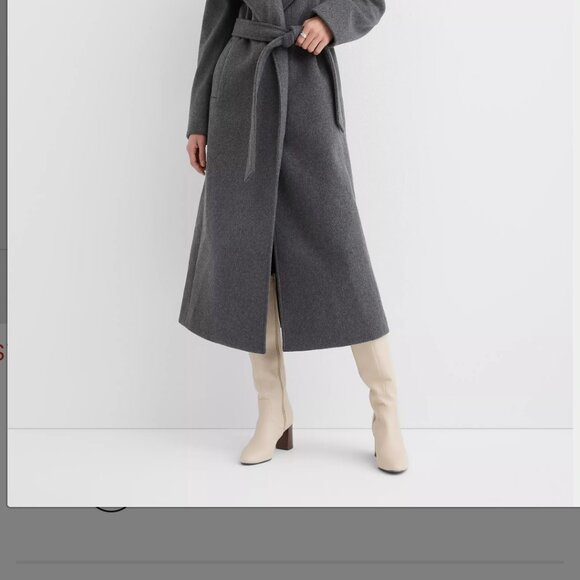 Women's Shawl Collared Belted Coat - Picture 3 of 4